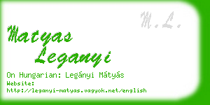 matyas leganyi business card
